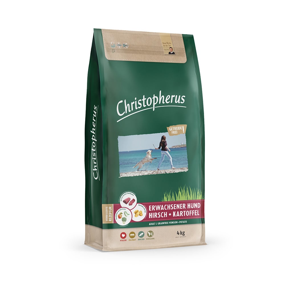 Christopherus Hirsch + Kartoffel – Getreidefreies Hundefutter für sensible  Hunde