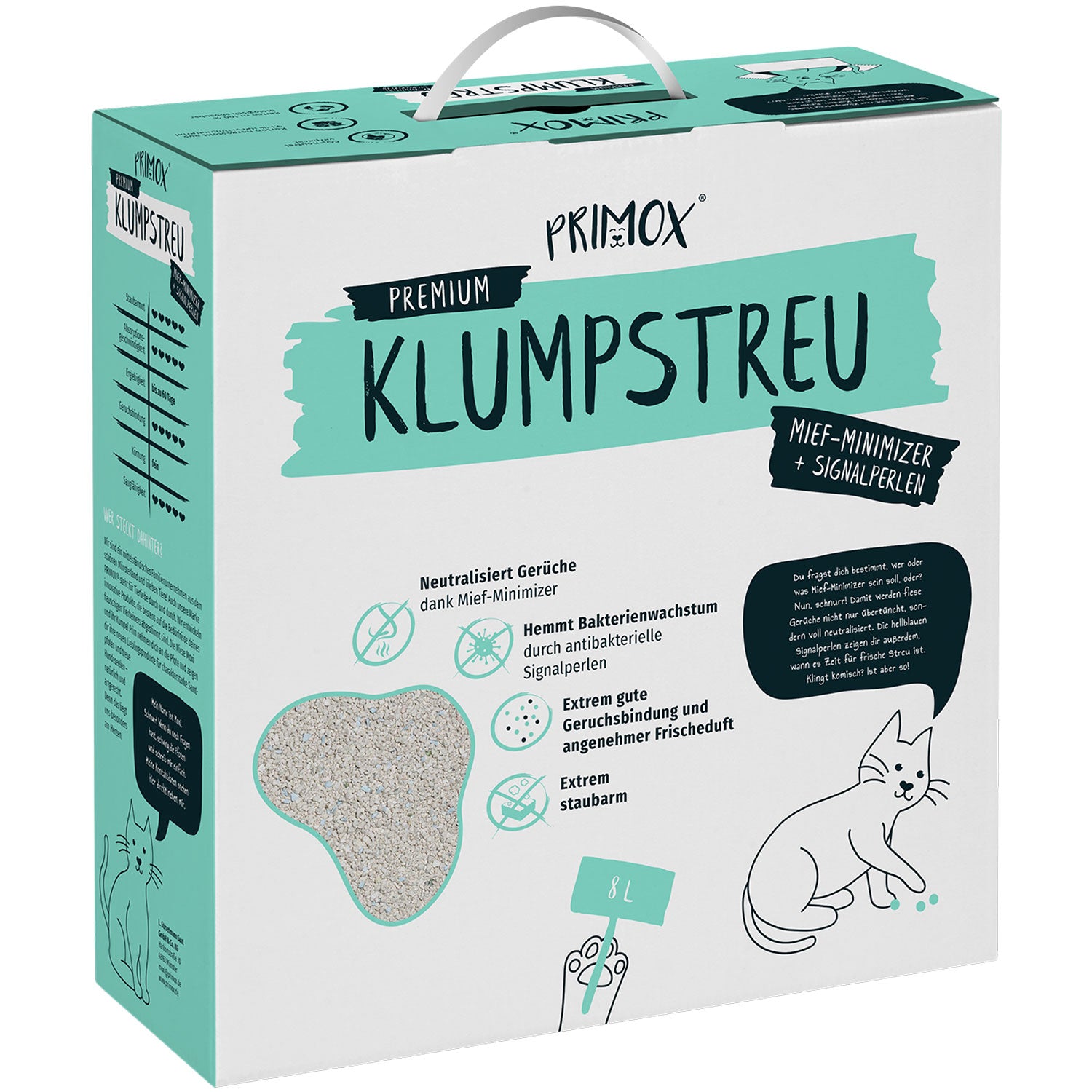 Primox Premium Katzenstreu Mief-Minimizer 8 L – Geruchsfreiheit