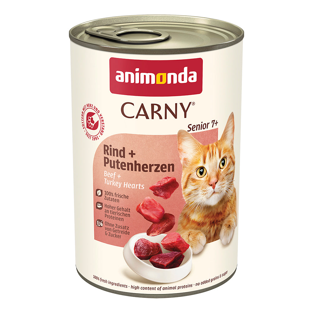 Animonda Carny Senior Rind mit Putenherzen 400 g Dose Katzen-Nassfutter