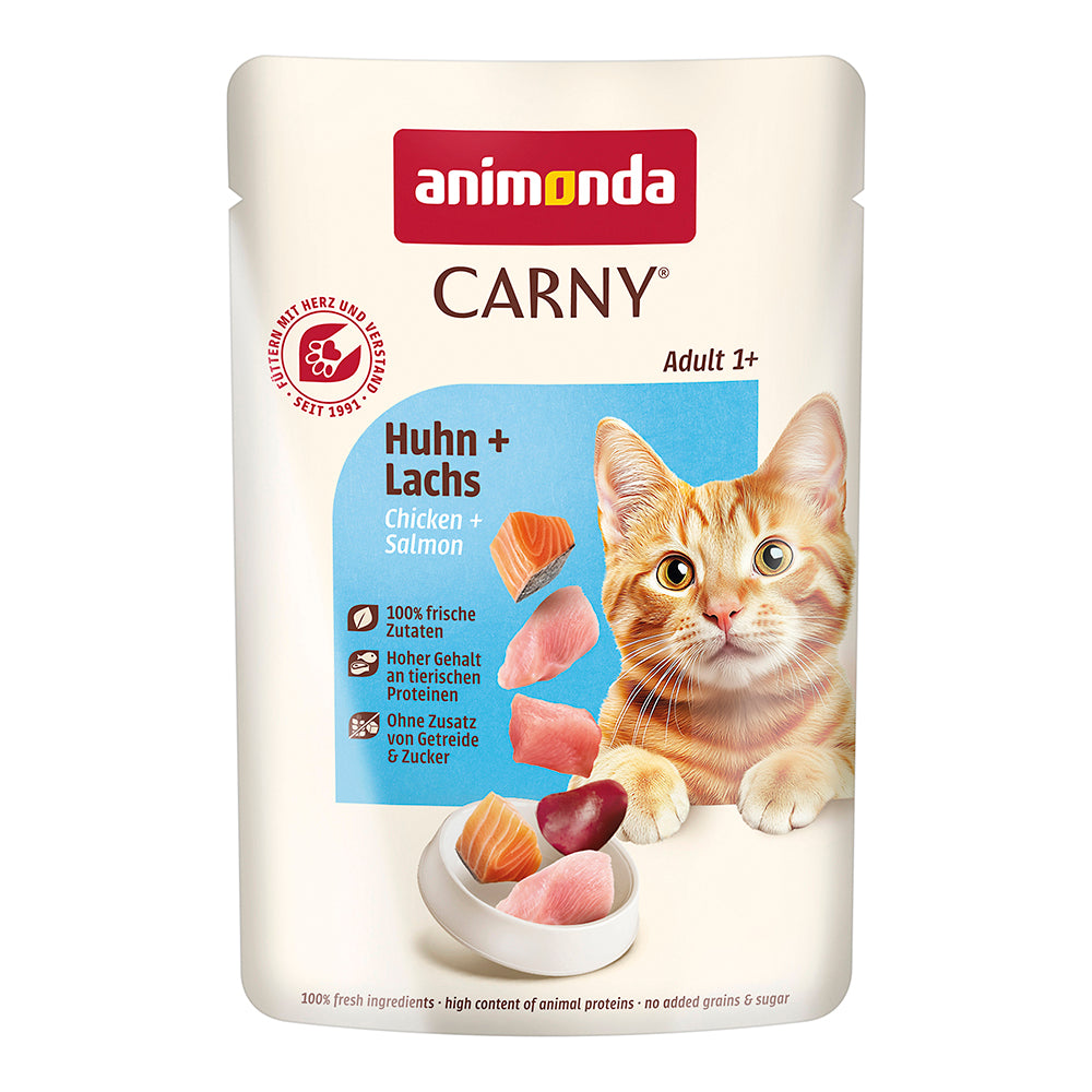 Animonda Carny Adult Huhn + Lachs Pouch 85g Katzenfutter