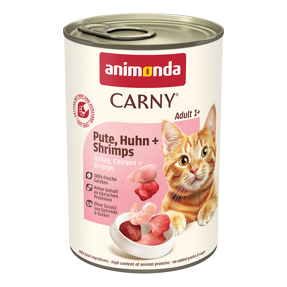 Animonda Carny Adult Pute &amp; Huhn &amp; Shrimps 400 g Dose Katzen-Nassfutter