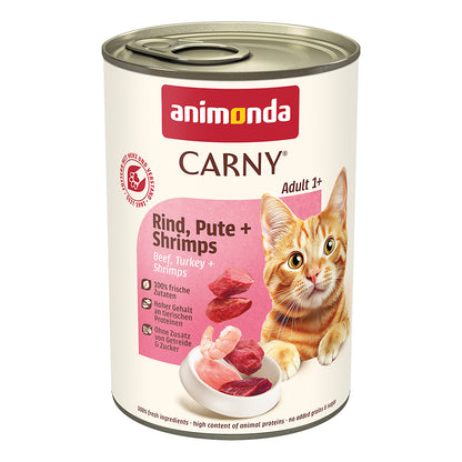 Animonda Carny Adult Rind, Pute + Shrimps 400 g Katzen-Nassfutter