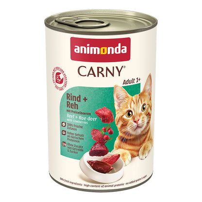 Animonda Carny Adult Rind + Reh mit Preiselbeeren 400 g Katzen-Nassfutter