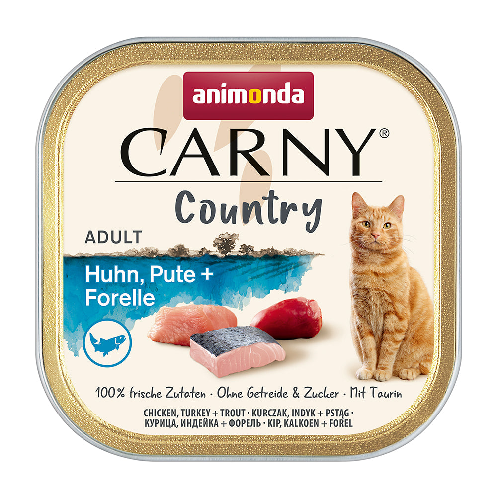 Animonda Carny Country mit Huhn, Pute &amp; Forelle 100 g Katzen-Nassfutter
