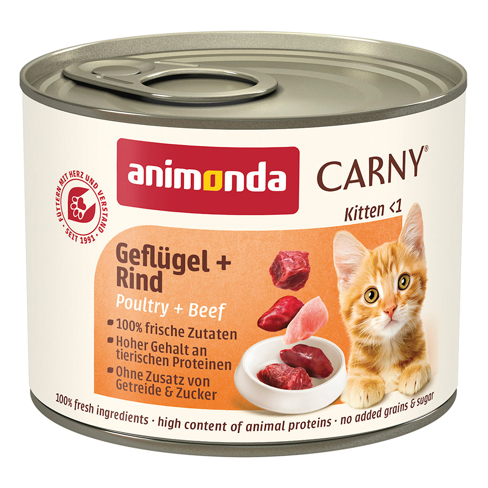 Animonda Carny Kitten Geflügel-Rind 200 g Katzen-Nassfutter