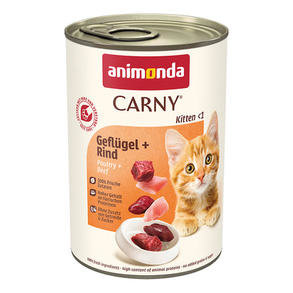 Animonda Carny Kitten Geflügel-Rind 400 g Katzen-Nassfutter