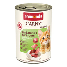 Animonda Carny Kitten Rind &amp; Huhn &amp; Kaninchen 400g Katzen-Nassfutter