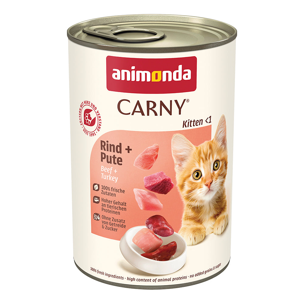 Animonda Carny Kitten Rind &amp; Pute 400g Katzen-Nassfutter