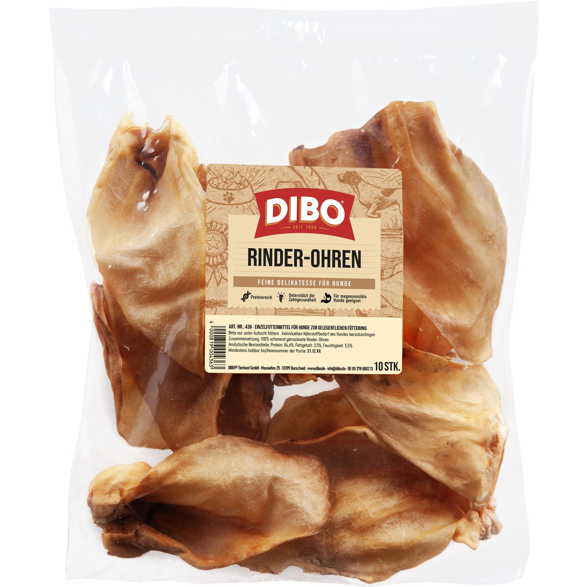 Dibo Rinderohren 10 Stück