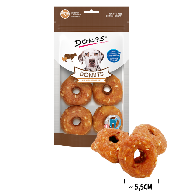 Dokas Donuts mit Hühnerbrust 160g offen