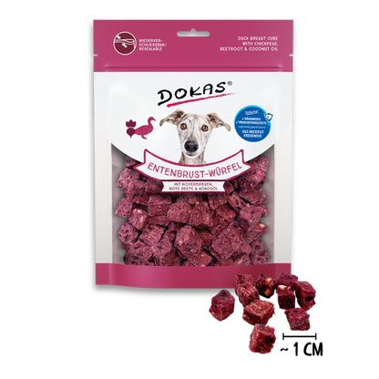 Dokas Entenbrust-Würfel Kichererbsen rote Beete 150g offen