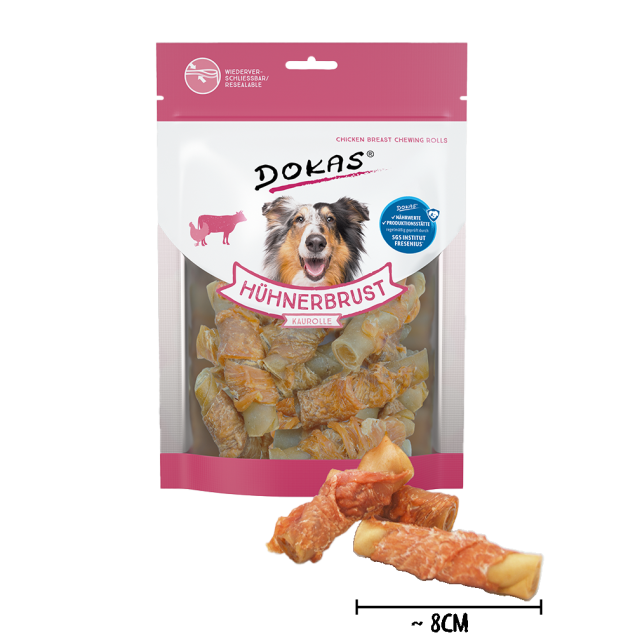 Dokas Hühnerbrust Kaurolle 250g offen