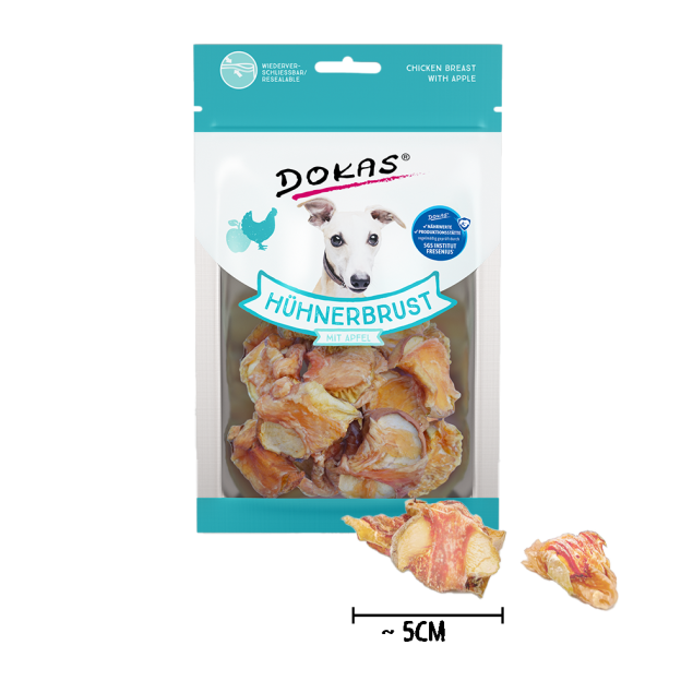 Dokas Hühnerbrust mit Apfel 70g offen