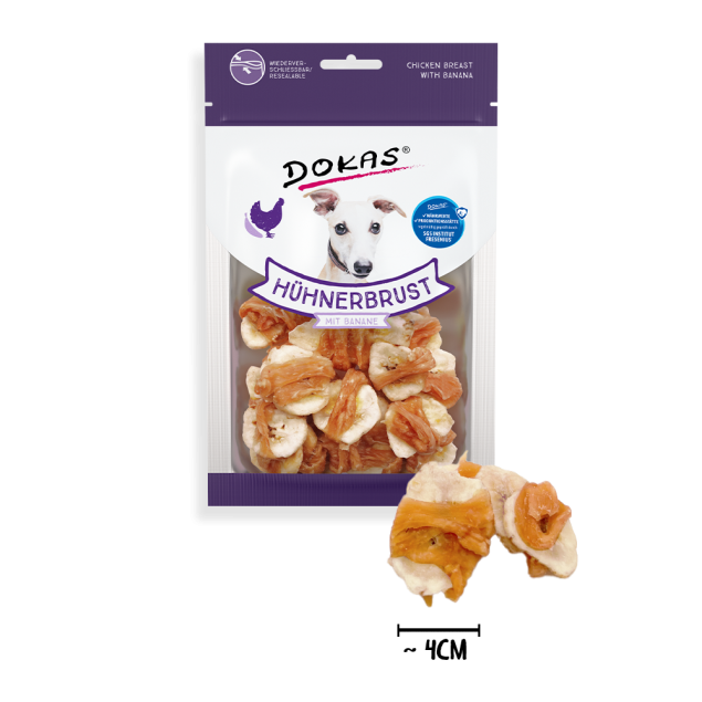 Dokas Hühnerbrust mit Banane 70g offen