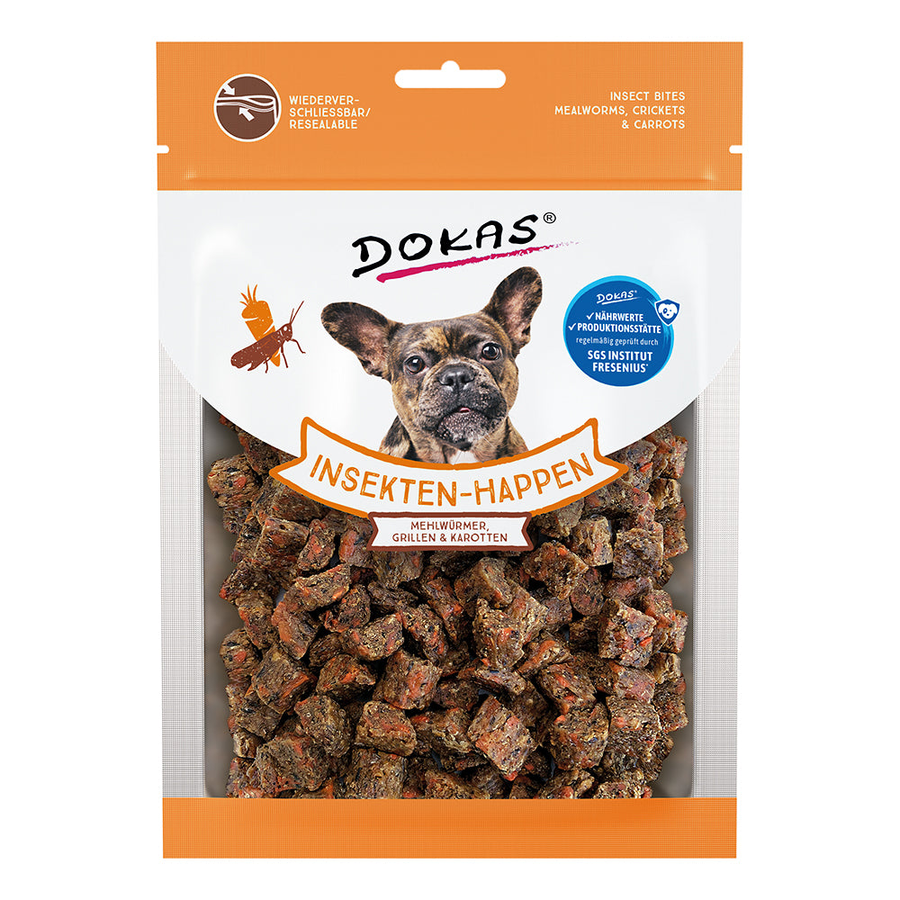 Dokas Insekten-Happen mit Mehlwürmern, Grillen &amp; Karotten 100g
