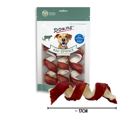 Dokas Kau-Spirale mit Entenbrust 110g offen