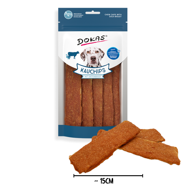 Dokas Kauchips mit Entenbrust 175g offen