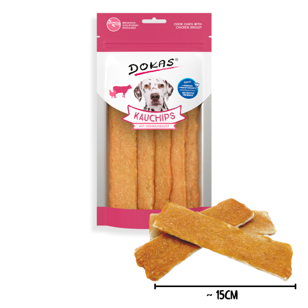 Dokas Kauchips mit Hühnerbrust 175g offen