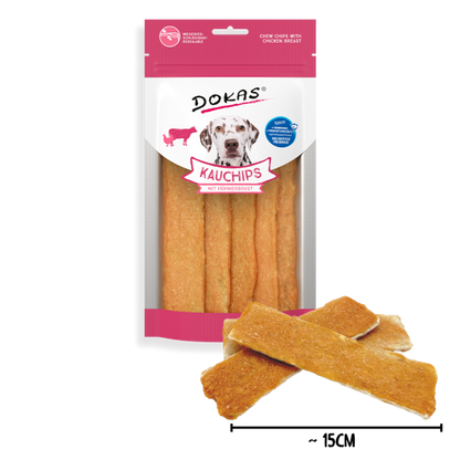 Dokas Kauchips mit Hühnerbrust 175g offen