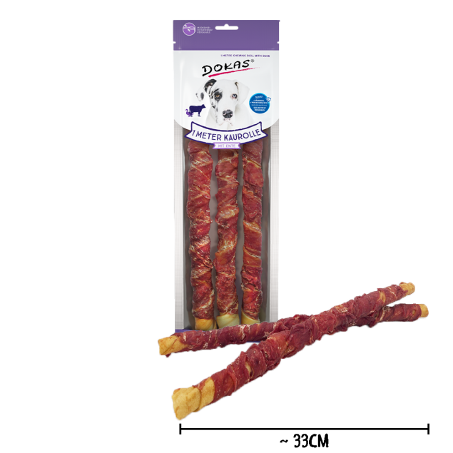 Dokas Kaurolle mit Ente (Rinderhaut) 315g offen