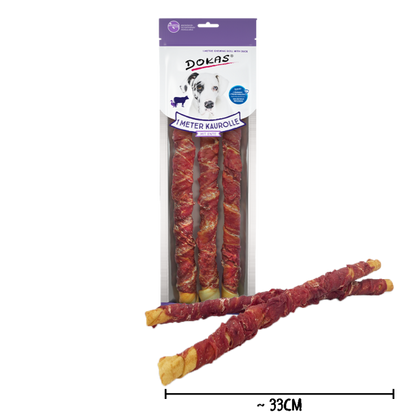 Dokas Kaurolle mit Ente (Rinderhaut) 315g offen