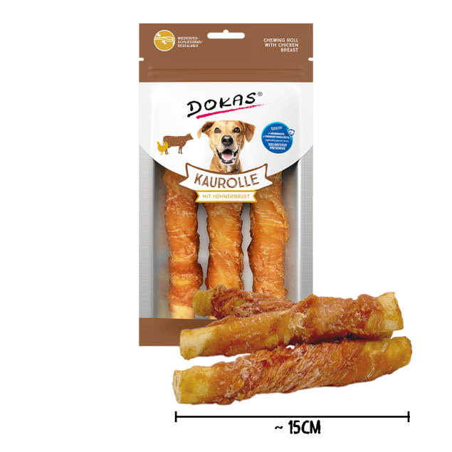 Dokas Kaurolle mit Hühnerbrust Medium 150g offen