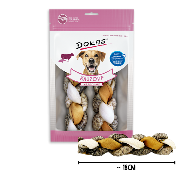 Dokas Kauzopf mit Fischhaut 120g offen