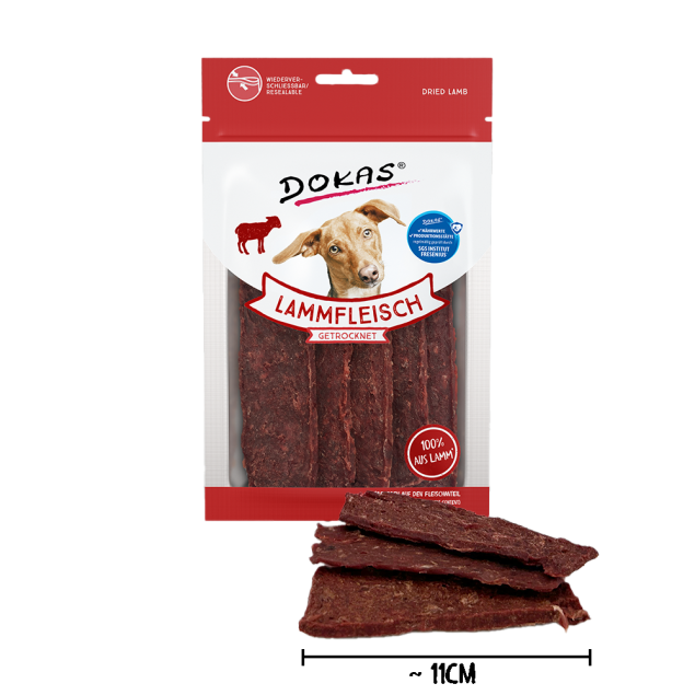 Dokas Lammfleisch getrocknet offen