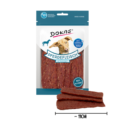 Dokas Pferdefleisch getrocknet offen