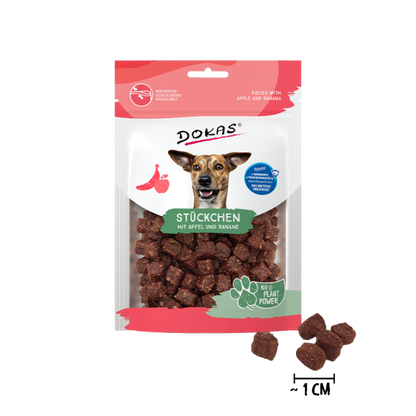 Dokas Stückchen mit Apfel &amp; Banane offen
