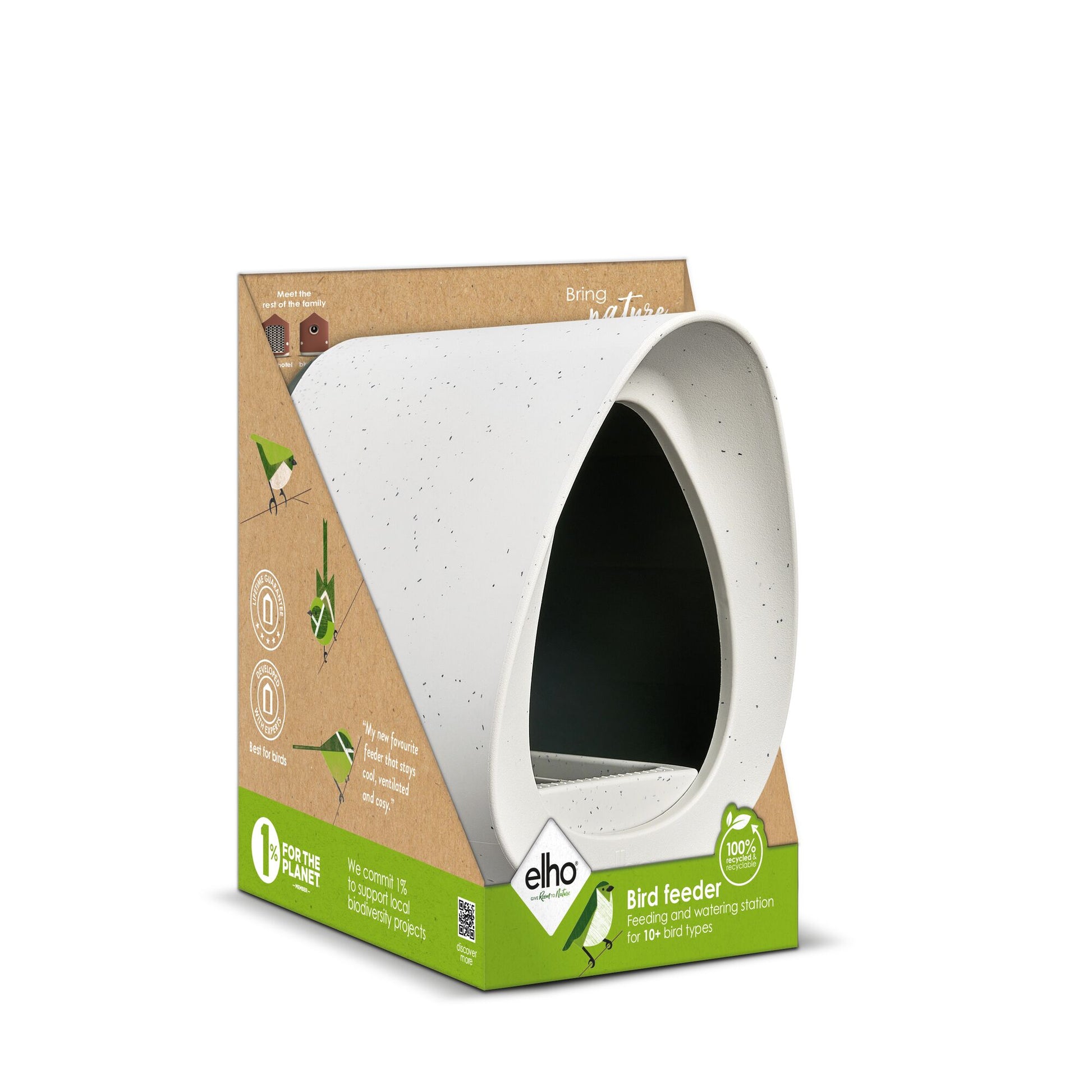 Elho Vogelfutterhaus essential 18cm faser grau