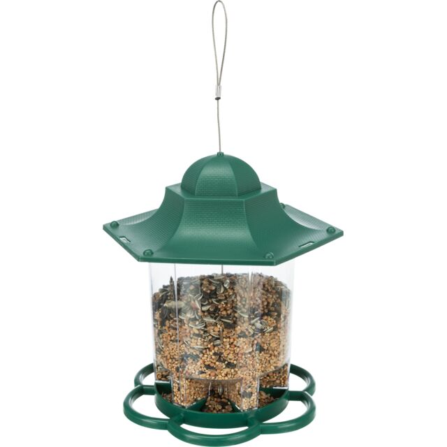 Futterampel zum Aufhängen, grün groß befüllt