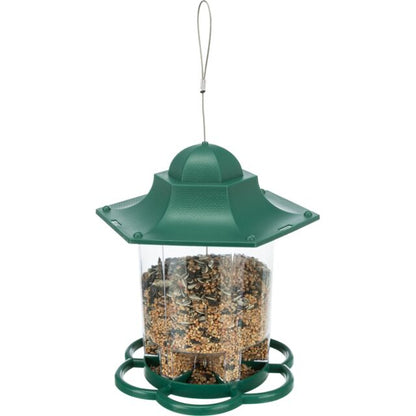 Futterampel zum Aufhängen, grün groß befüllt