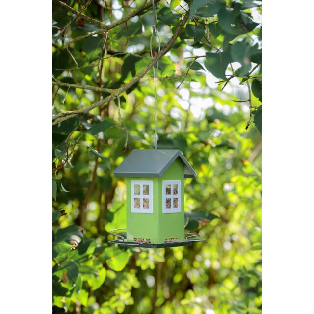 Futterhaus zum Aufhängen 1.000 ml/20 cm grün am Baum