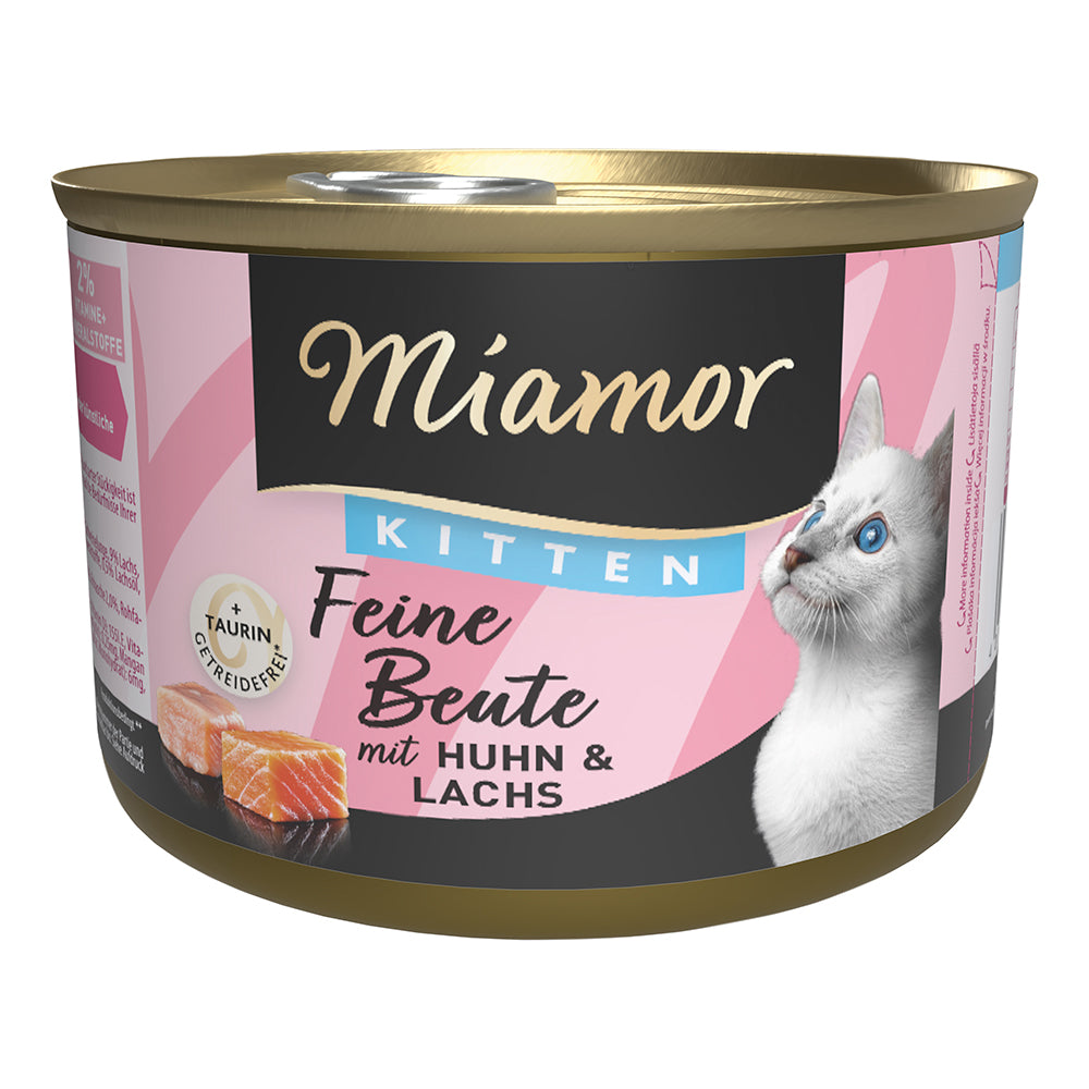 Miamor Feine Beute Kitten Huhn &amp; Lachs 185g