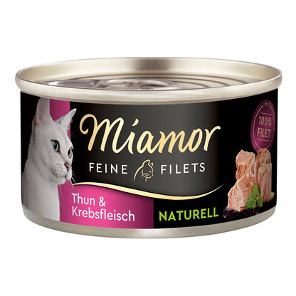 Miamor Feine Filets naturelle in Fleischsaft Thunfisch &amp; Krebsfleisch 80g