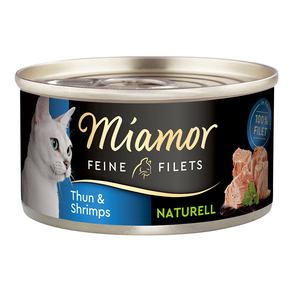 Miamor Feine Filets Naturelle Thunfisch &amp; Shrimps 24x80g