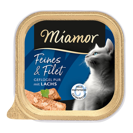 Miamor Feines &amp; Filets Geflügel Pur &amp; Lachs 16x100g