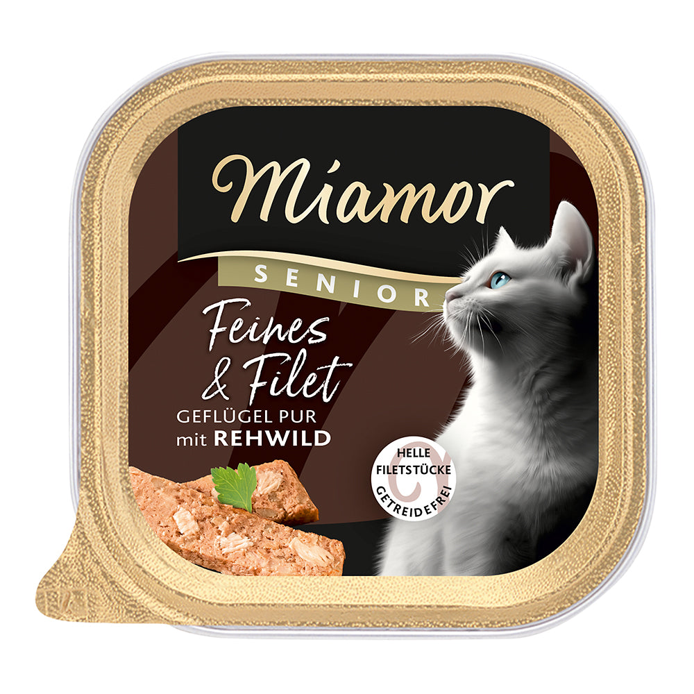 Miamor Feines &amp; Filets Senior Geflügel Pur &amp; Reh 16x100g