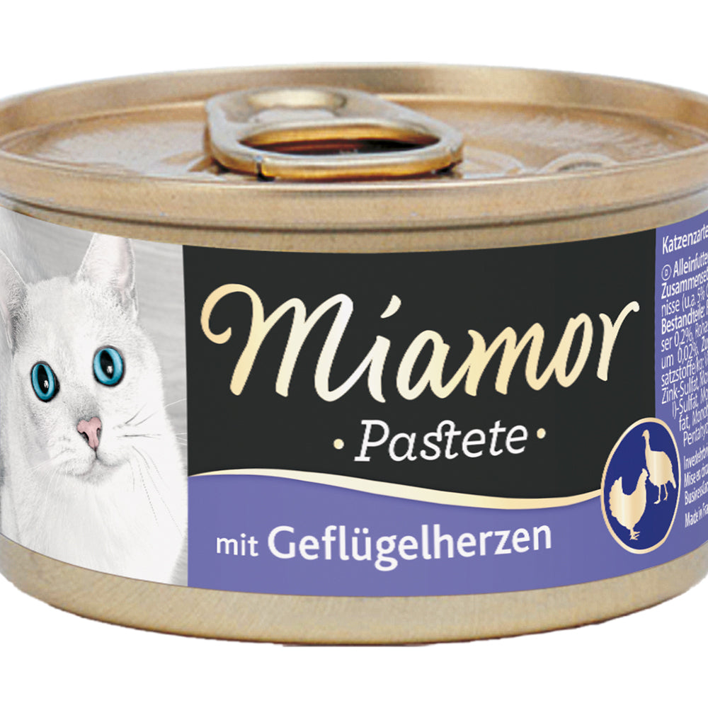 Miamor Pastete Geflügelherzen 85g
