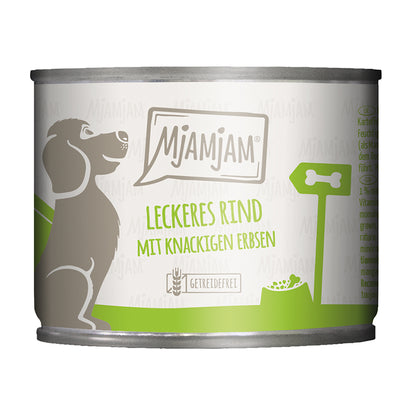 MjAMjAM leckeres Rind an gekochten Kartoffeln mit knackigen Erbsen 200g