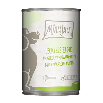 MjAMjAM leckeres Rind an gekochten Kartoffeln mit knackigen Erbsen 400g