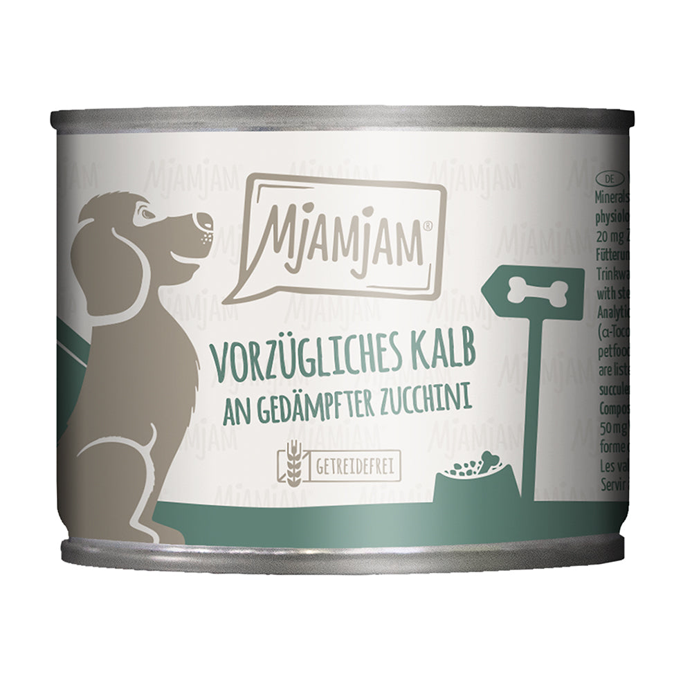 MjAMjAM vorzügliches Kalb an gedämpfter Zucchini 200g