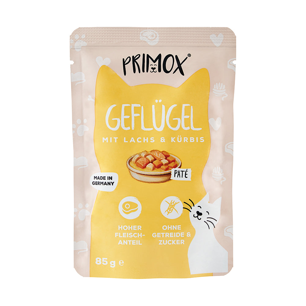 Primox Katzennassfutter Geflügel Pouch, 85g