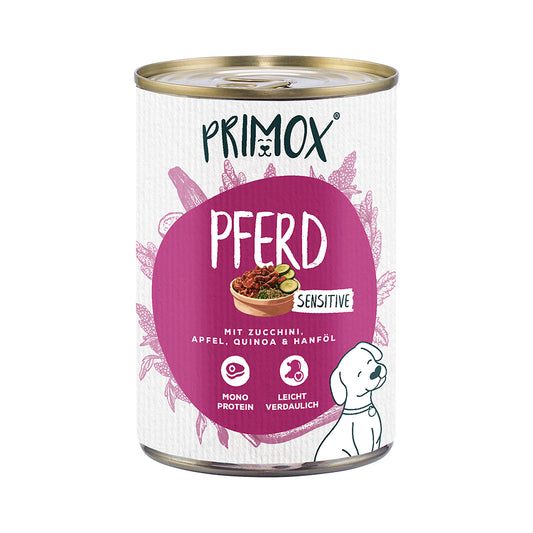 Primox Nassfutter Pferd mit Zucchini, Apfel &amp; Quinoa, 400g