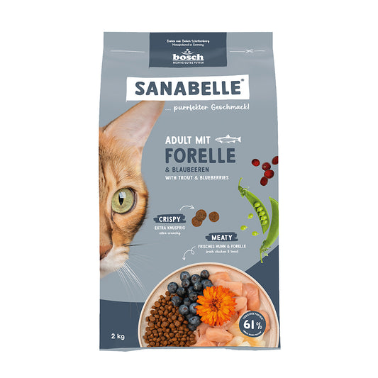 Sanabelle Adult mit Forelle &amp; Blaubeeren 2kg